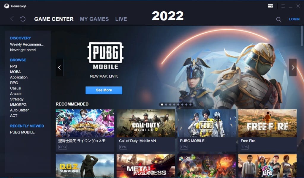 Gameloop Console to install pubg mobile